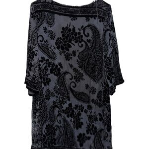 Elegant Black Paisley Women's Top